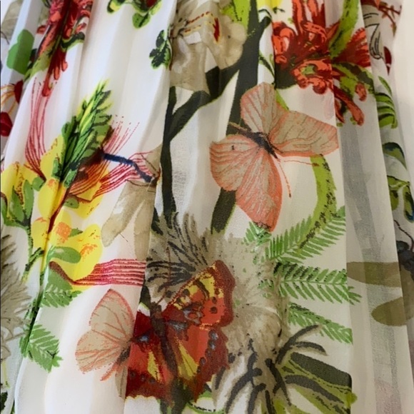 Neiman Marcus Tropical Floral Pleated Dress Size 8 - Picture 8 of 8